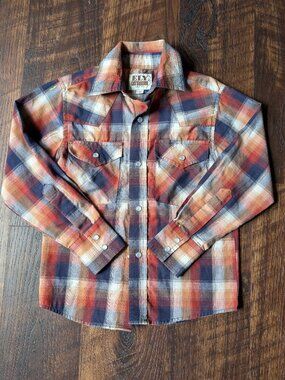 ELY Cattleman Boys Pearl Snap Western Shirt